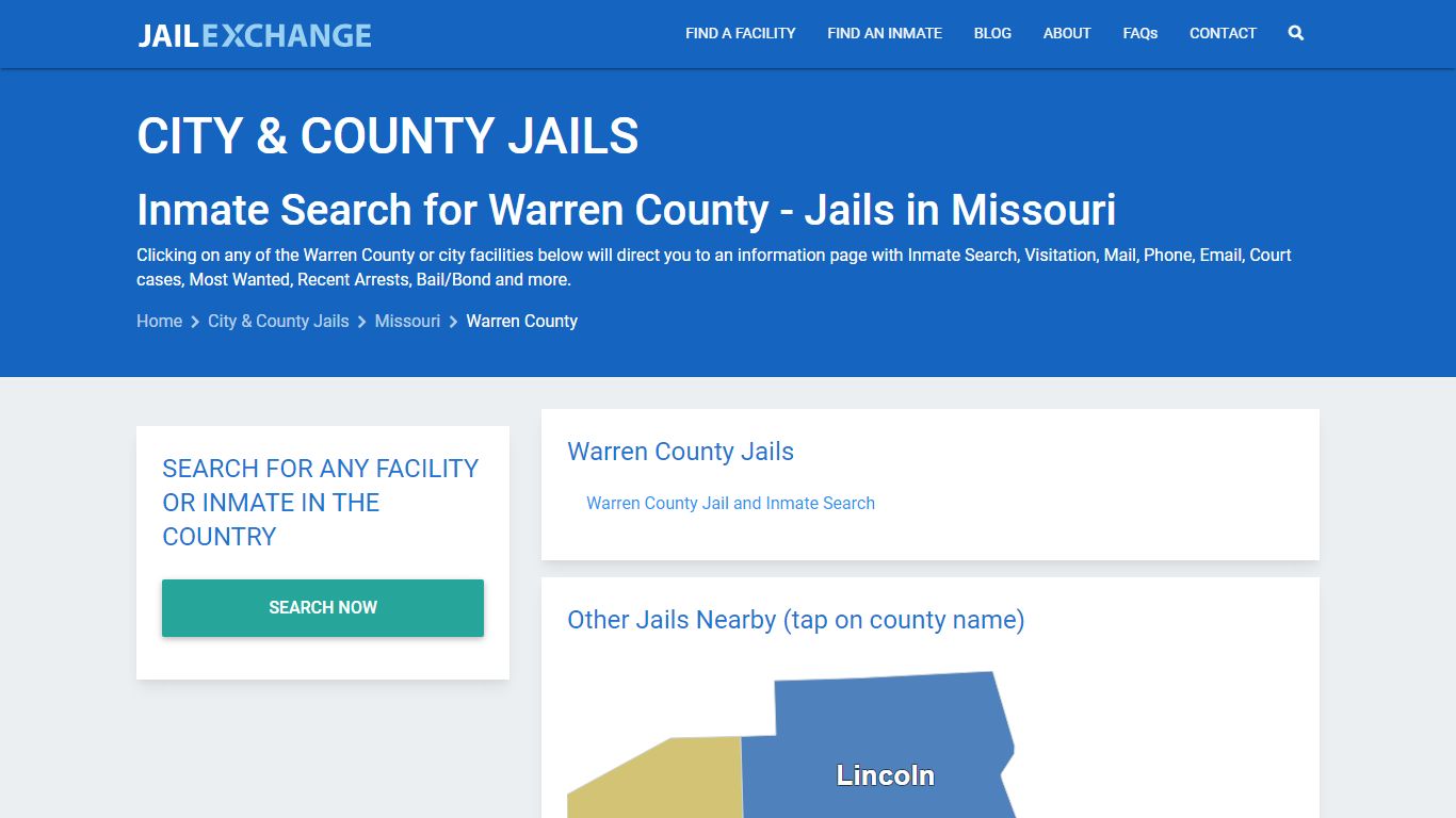 Inmate Search for Warren County | Jails in Missouri - Jail Exchange